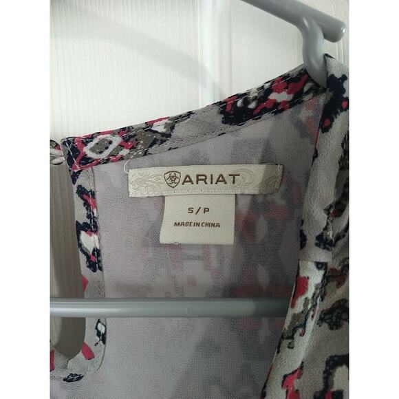 Ariat Poncho Style Blouse Lined Hi Low Western Boho Oversized Flowy. Size S - Picture 5 of 11